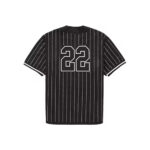 Supreme Rhinestone Stripe Baseball Jersey Black