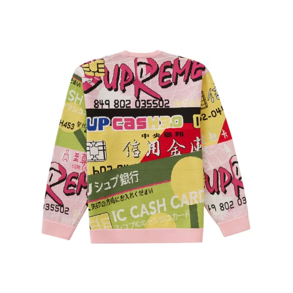 Supreme Credit Cards Sweater PinkSupreme Credit Cards Sweater Pink ...