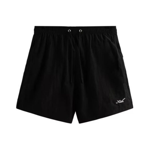 Kith Garment Washed Nylon Active Swim Short Black