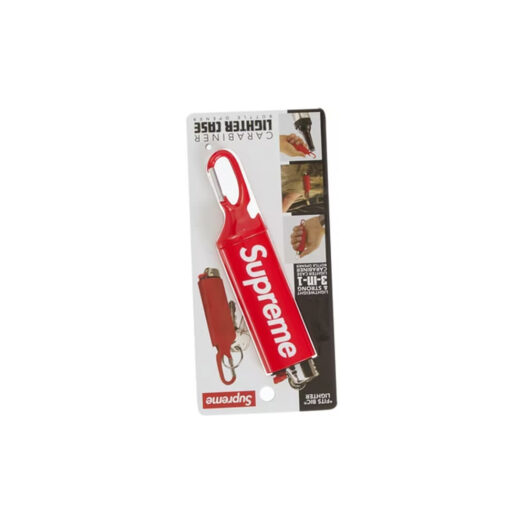 Supreme Lighter Case Carabiner Red