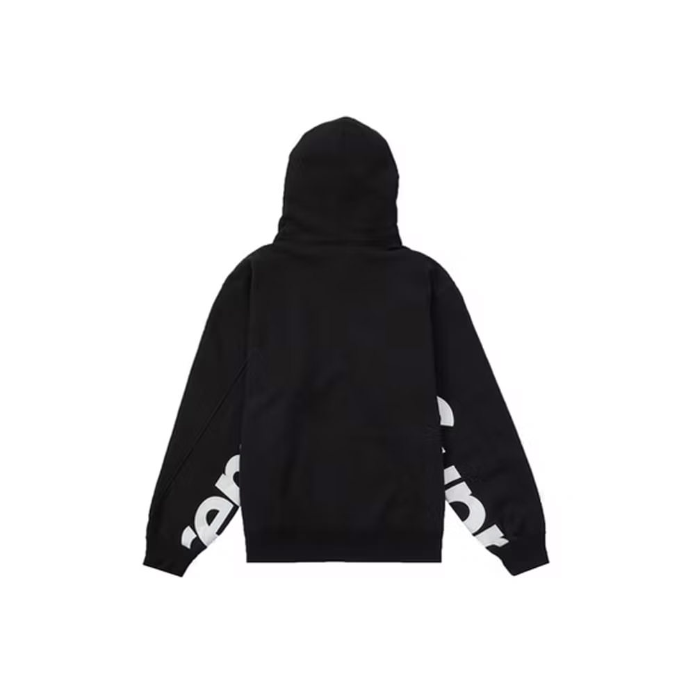 Supreme Cropped Panels Hooded Sweatshirt BlackSupreme Cropped Panels Hooded  Sweatshirt Black - OFour