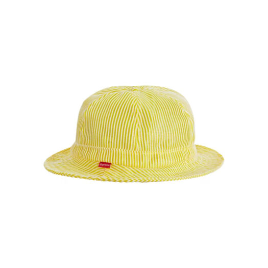 Supreme Stripe Mesh Bell Hat Yellow