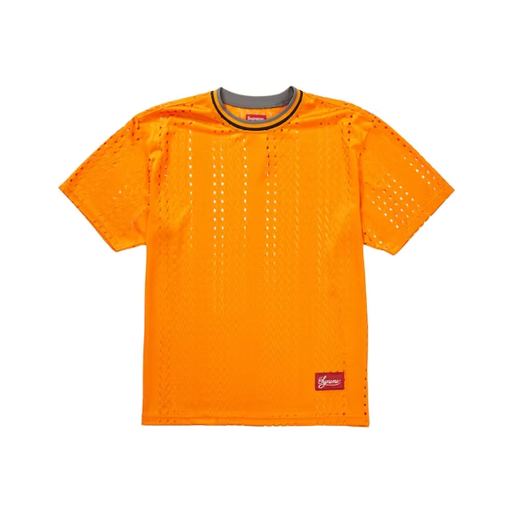 Supreme Perforated Stripe Warm Up Top OrangeSupreme Perforated Stripe Warm  Up Top Orange - OFour