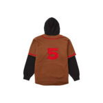 Supreme Baseball Jersey Hooded Sweatshirt Brown