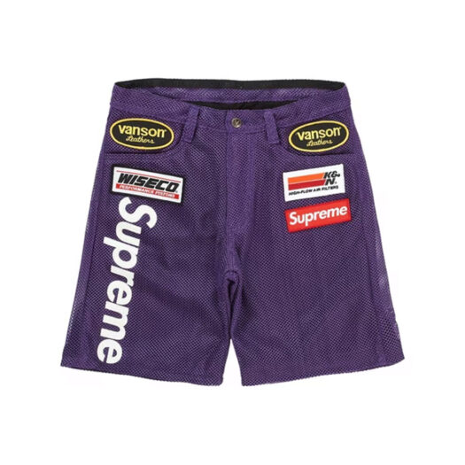 Supreme Vanson Leathers Cordura Mesh Short Purple
