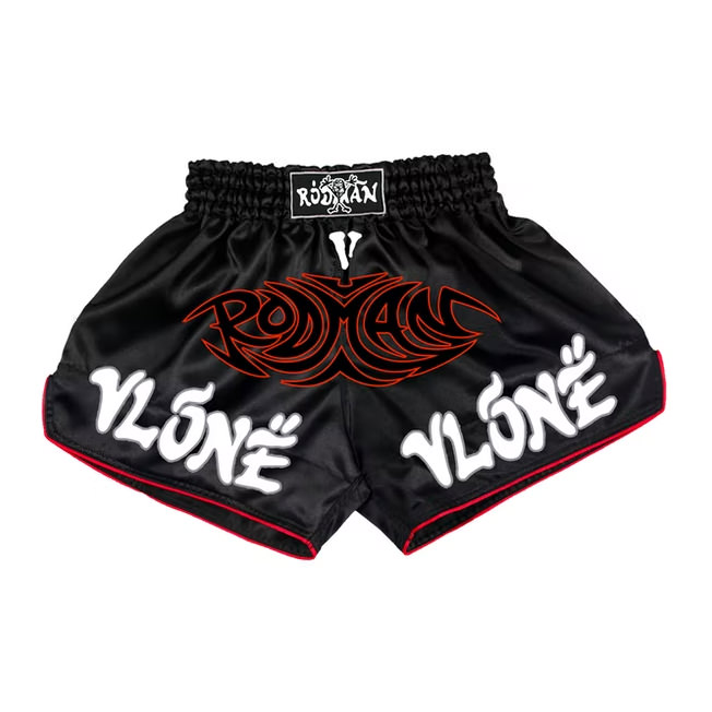 Vlone Rodman Logo Muy Thai Shorts BlackVlone Rodman Logo Muy Thai ...
