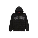 Supreme Reverse Patchwork Zip Up Hooded Sweatshirt Black