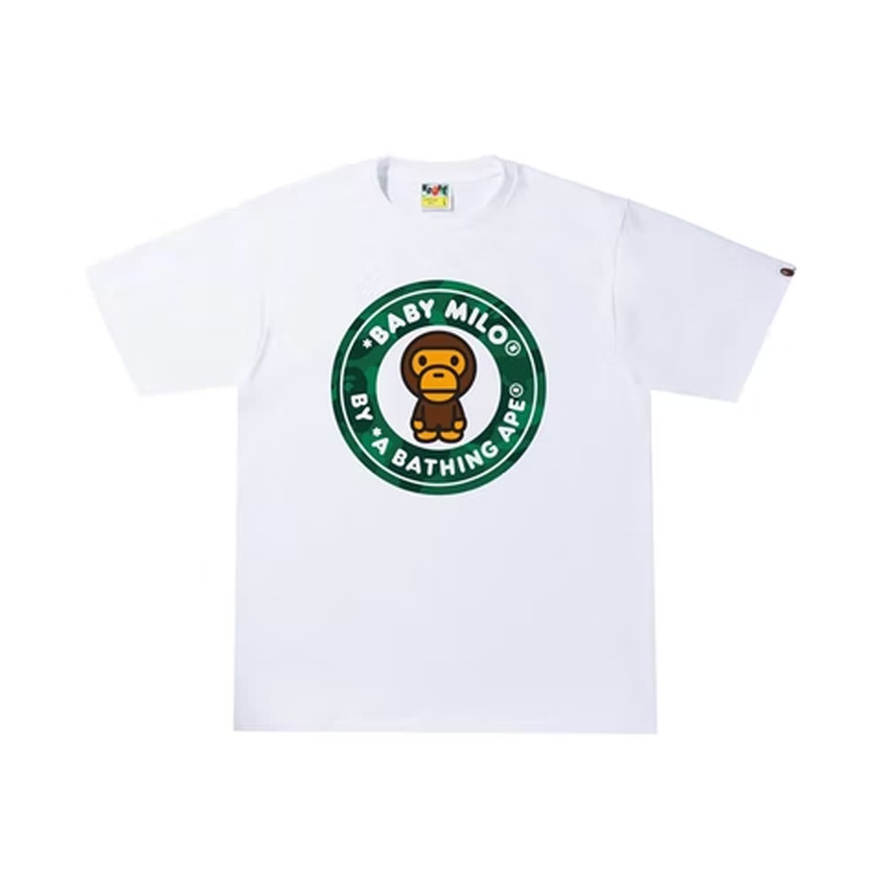 BAPE Color Camo Milo Busy Works Tee White/GreenBAPE Color Camo