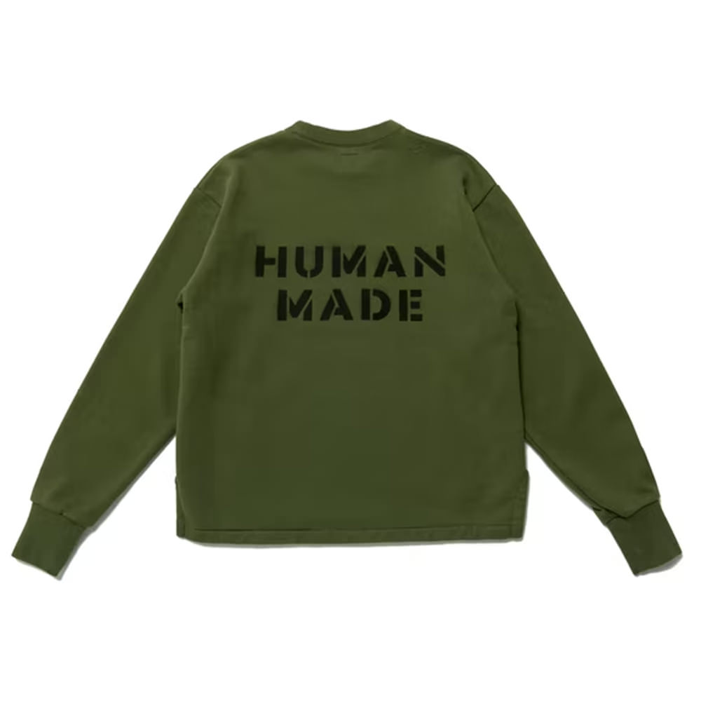 Human Made Dry Alls Military Sweatshirt Olive DrabHuman Made Dry