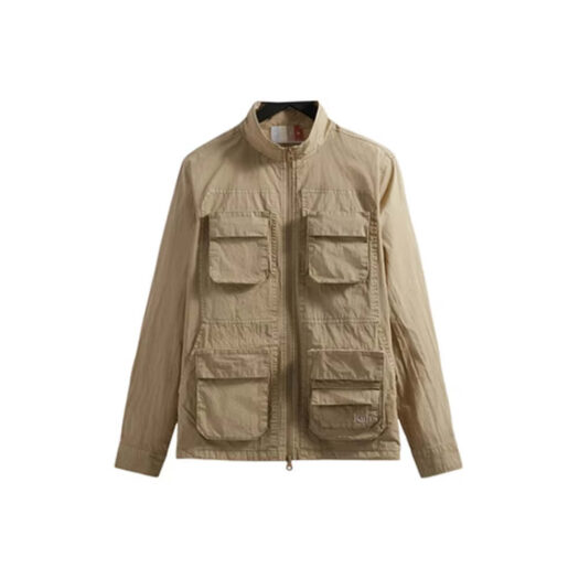 Kith Washed Cotton Zip Front Wolcott Shirt Canvas