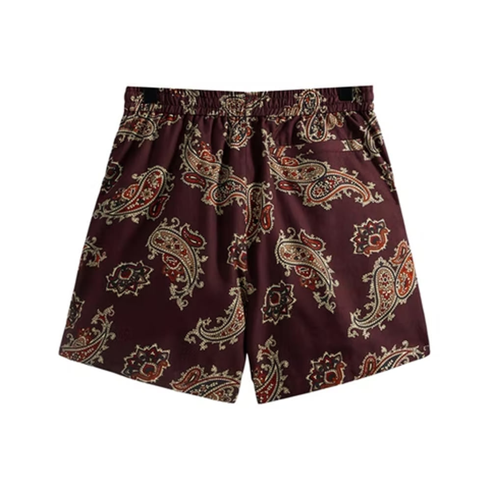 Kith Printed Active Short Silk Paisley Shirt MagmaKith Printed