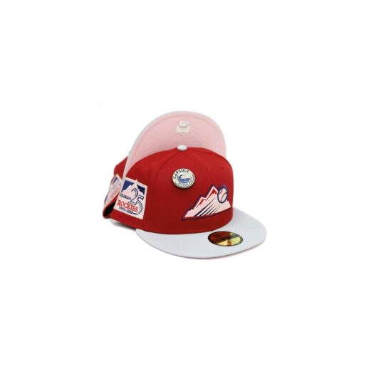 New Era Colorado Rockies Capsule Claw Collection 25 Years 59Fifty Fitted Hat Red/Pink