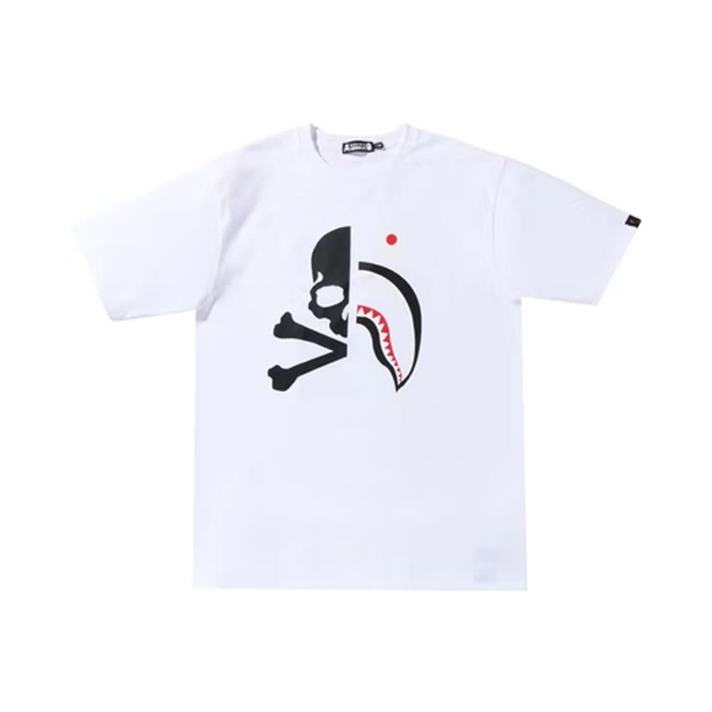 BAPE x MMJ Half Shark Tee WhiteBAPE x MMJ Half Shark Tee White - OFour