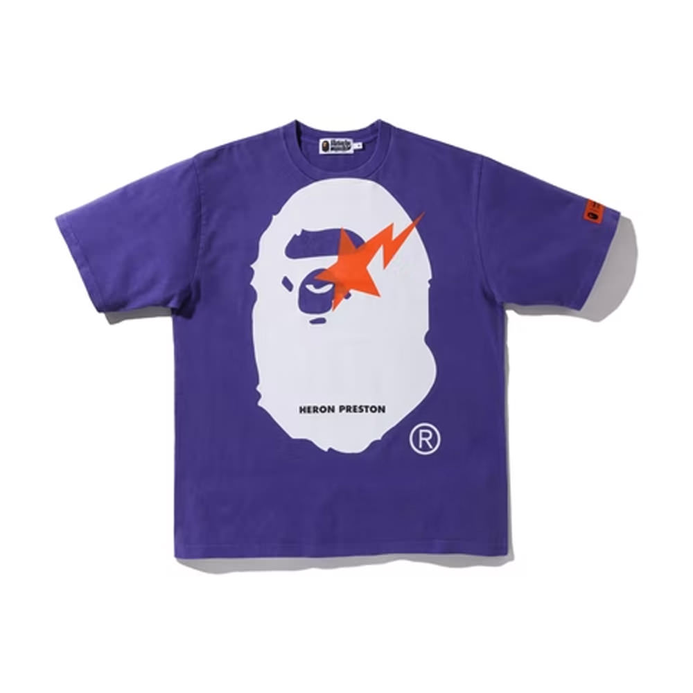 BAPE x Heron Preston Relaxed Fit Tee PurpleBAPE x Heron Preston