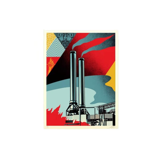 Shepard Fairey Factory Stacks (Earth First) Print (Signed, Edition of 350)