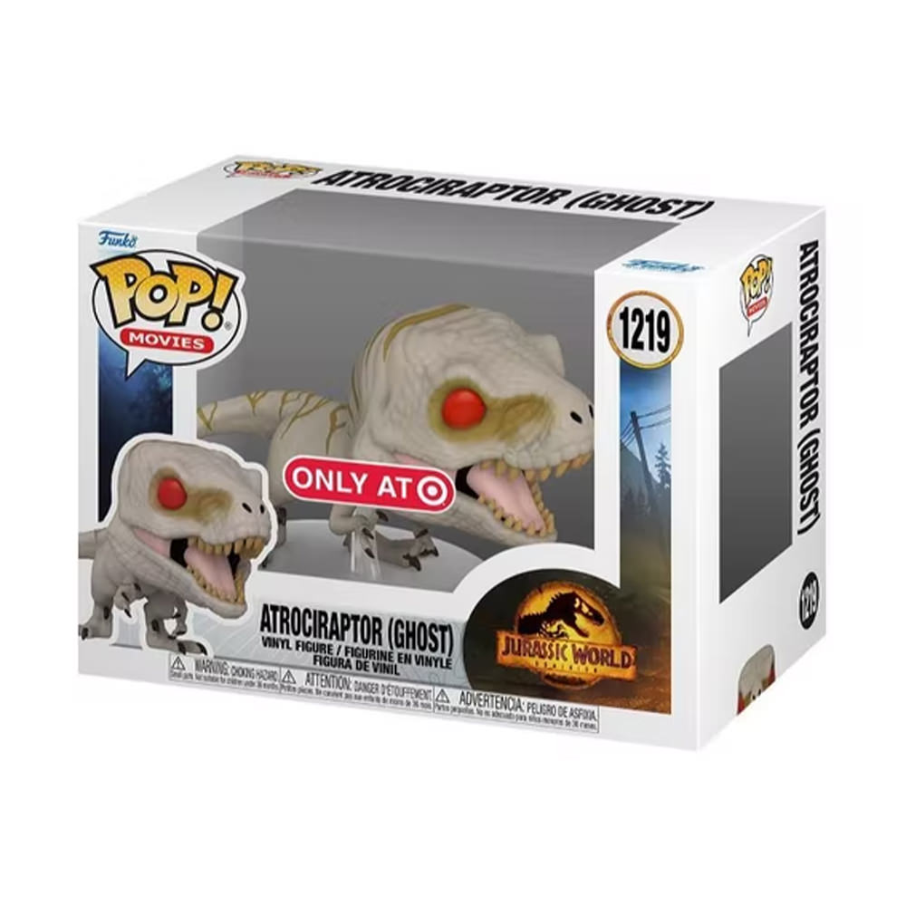 Funko Pop Movies Jurassic World Dominion Atrociraptor Ghost Target Exclusive Figure 