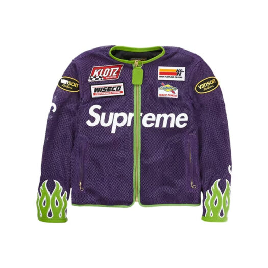 Supreme Vanson Leathers Cordura Mesh Jacket Purple