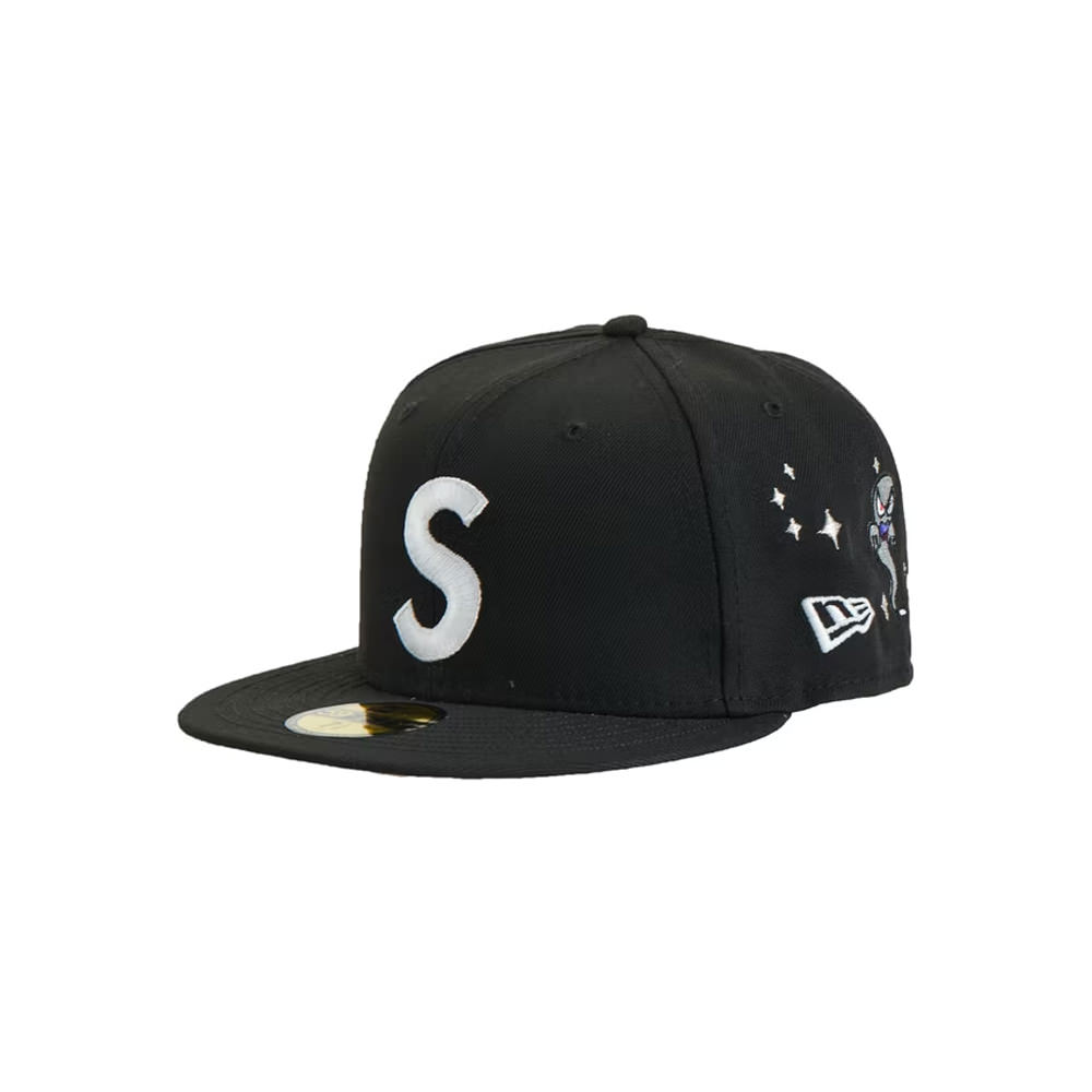 新品 送料無料 Supreme S Logo New Era 黒 7-5/8