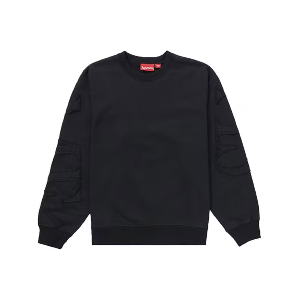 Supreme Tonal Applique Crewneck BlackSupreme Tonal Applique