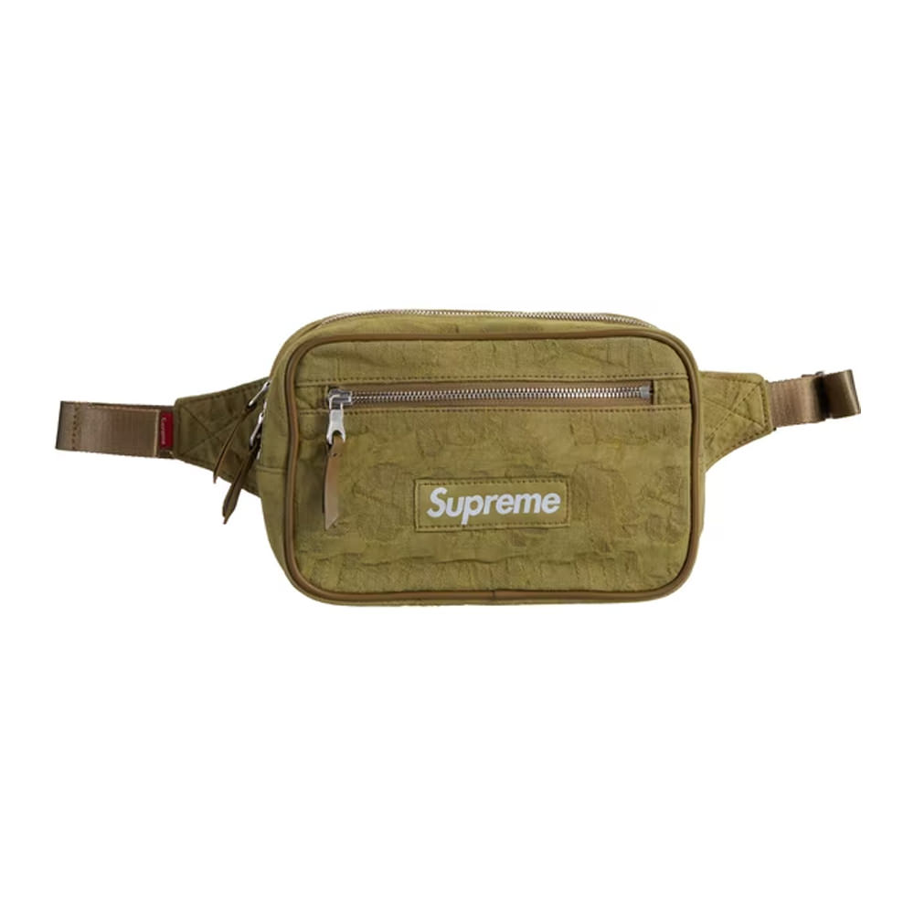 Supreme Fat Tip Jacquard Denim Waist Bag OliveSupreme Fat Tip