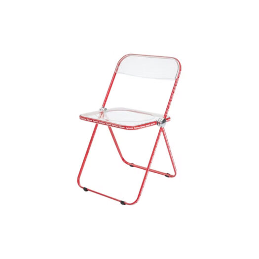 Supreme metal deals folding chair red