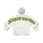 Supreme Hooded Twill Varsity Jacket WhiteSupreme Hooded