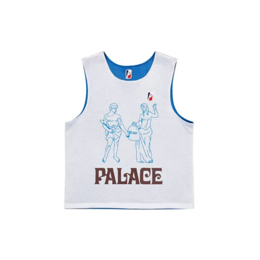 Palace Mesh Practice Vest White/Blue