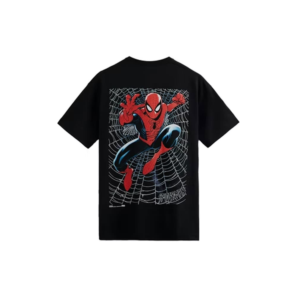 Kith Marvel Spider-Man Web Logo Tee BlackKith Marvel Spider-Man ...