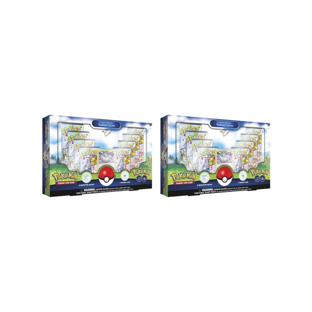 Pokémon TCG Pokémon GO Radiant Eevee Premium Collection Box 2x Lot