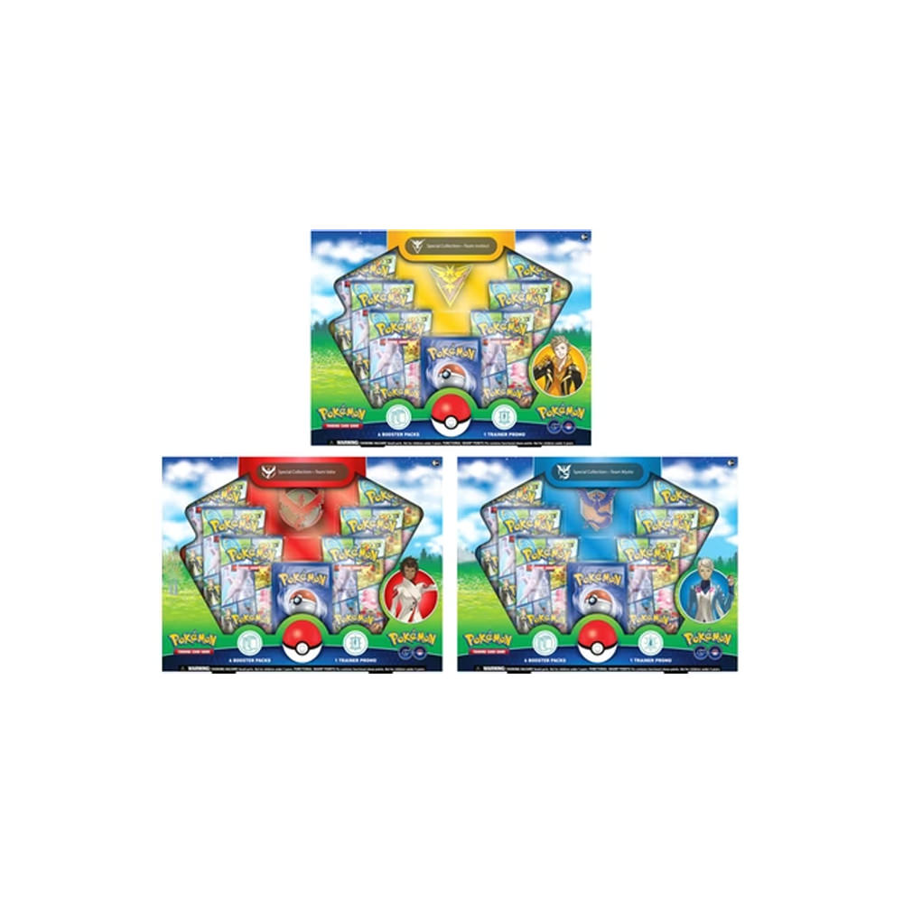 Pokémon TCG Pokémon GO Special Collection Team Instinct/Team Mystic/Team Valor Box 3x Bundle