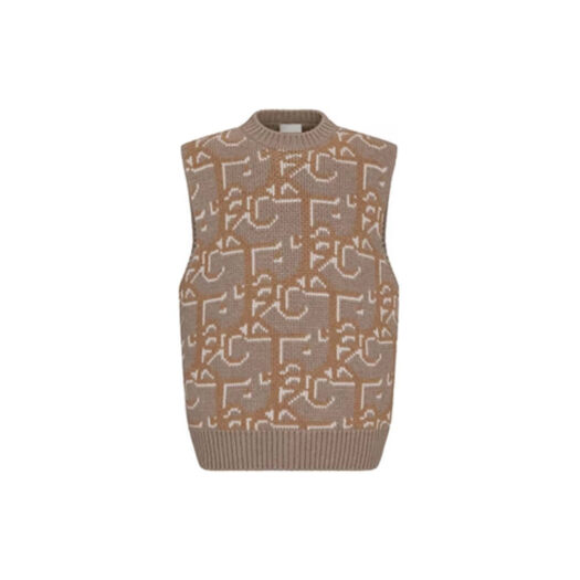 Dior x CACTUS JACK Oversized Sleeveless Sweater Beige/Brown