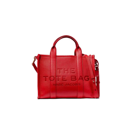 The Marc Jacobs The Leather Tote Bag Small True Red