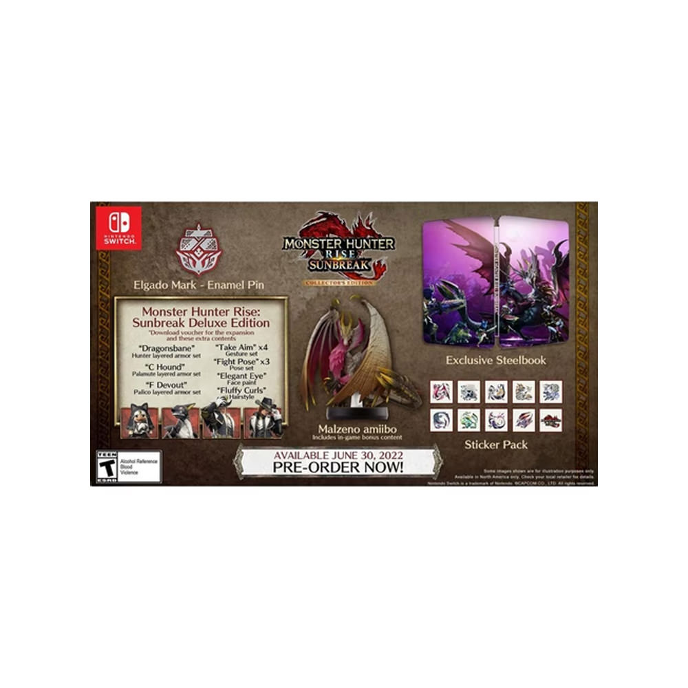 Capcom Nintendo Switch Monster Hunter Rise: Sunbreak Collector’s Edition GameStop Exclusive Video Game Bundle