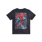 Kith Marvel Kids Spider-Man Web Logo Vintage Tee Black