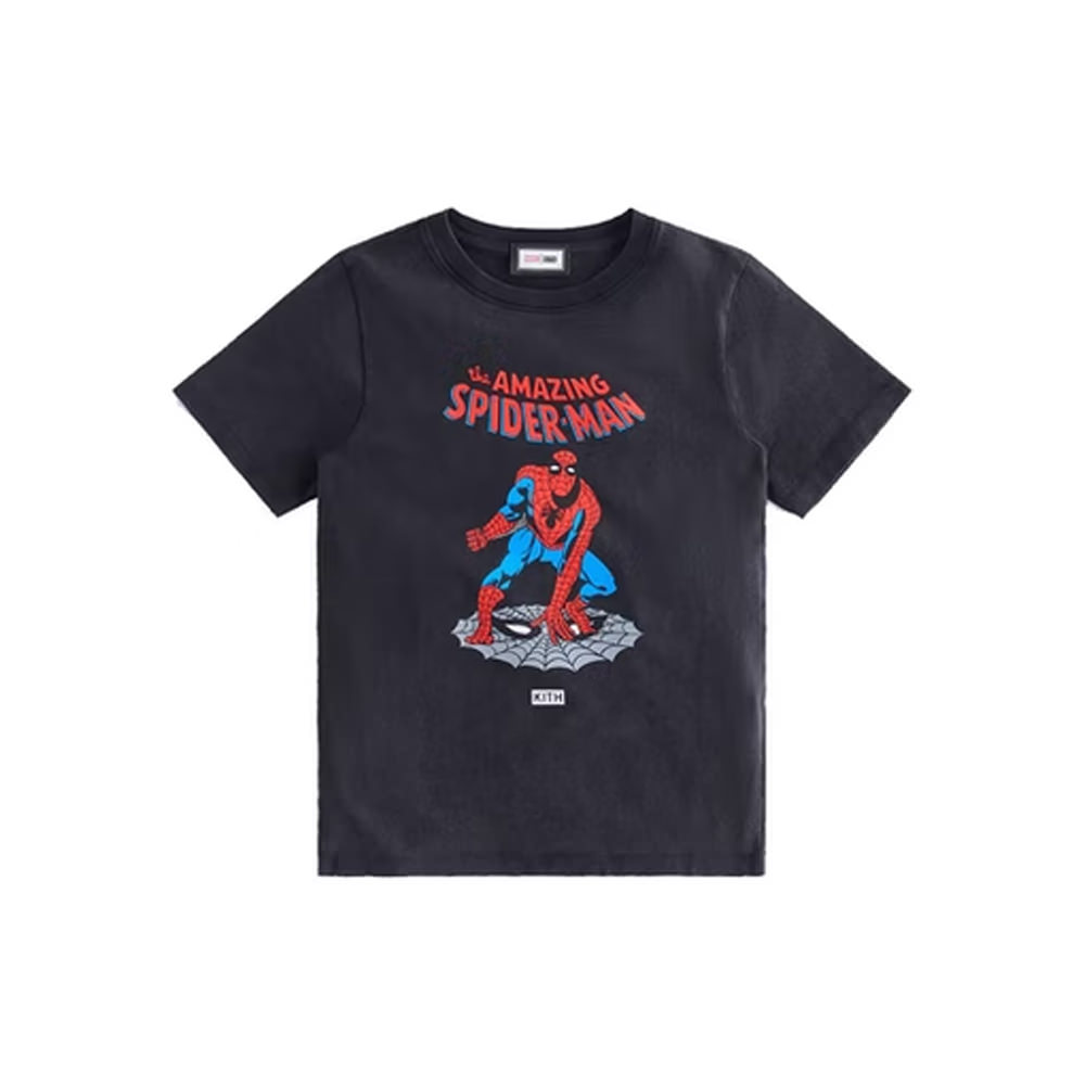 Kith Marvel Kids Spider-Man Allies Vintage Tee BlackKith Marvel ...