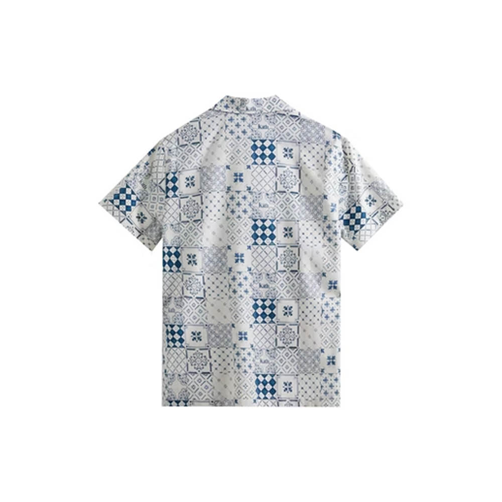 Kith Azulejo Tiles Thompson Camp Collar Shirt SandriftKith Azulejo