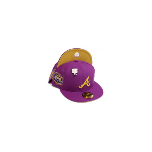 New Era Atlanta Braves Capsule PBJ 2.0 Collection 2017 Inaugural Season 59Fifty Fitted Hat Purple/Brown