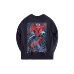 Kith Marvel Kids Spider-Man Web Logo Crew Black