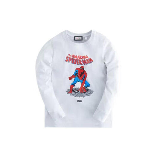 Kith Marvel Kids Spider-Man Amazing Spiderman Vintage L/S Tee Concrete