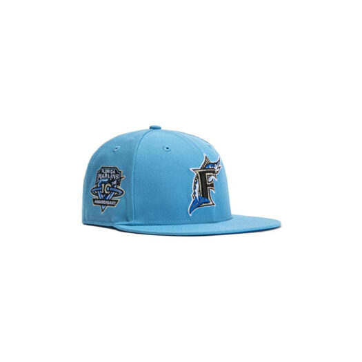 New Era Florida Marlins 10th Anniversary Iceberg Hat Club Exclusive 59Fifty Fitted Hat Light Blue/Royal