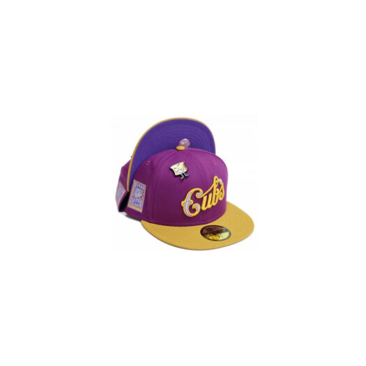 New Era Chicago Cubs Script Capsule PBJ 2.0 Alternate 1933 All Star Game 59Fifty Fitted Hat Purple/Brown