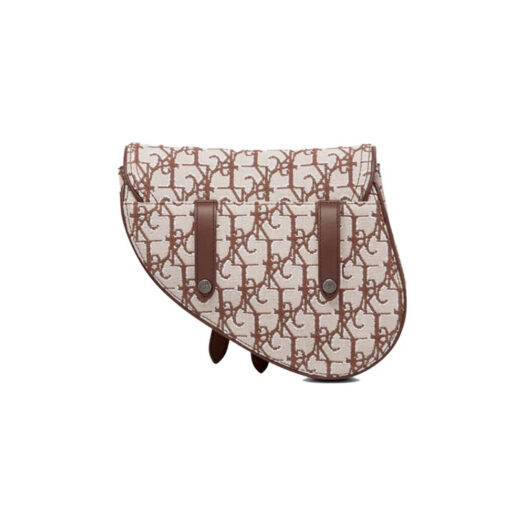 Dior x CACTUS JACK Mini Saddle Bag Coffee/Oblique Jacquard