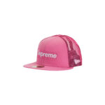 Supreme Box Logo Mesh Back New Era Pink
