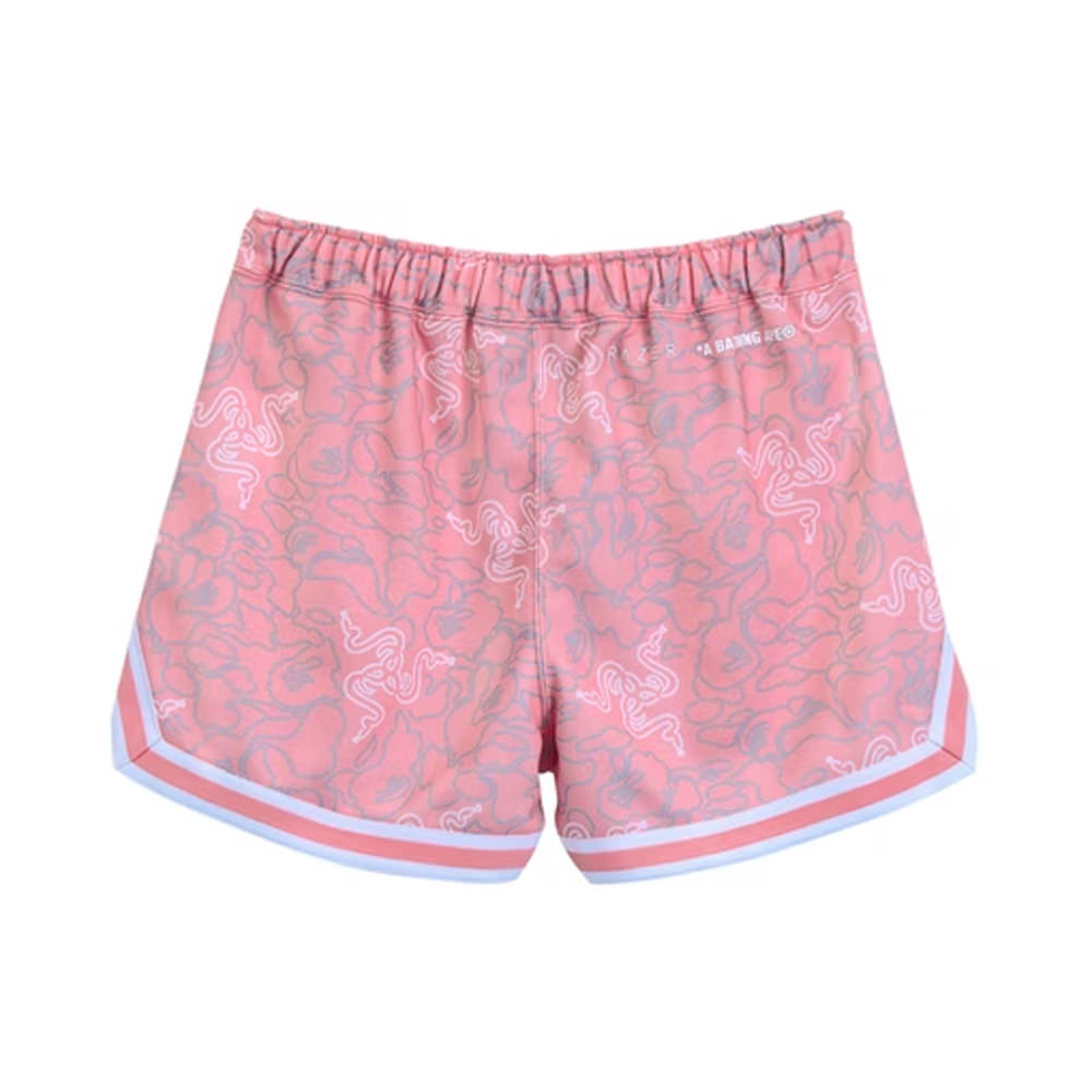 BAPE x Razer Neon Camo Basketball Sweat Shorts Pink