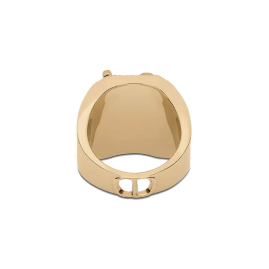 Dior x CACTUS JACK Signet Ring Gold/White