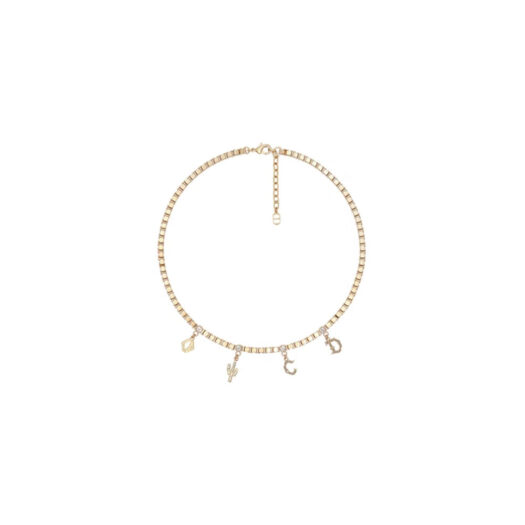 Dior x CACTUS JACK Necklace Gold/White