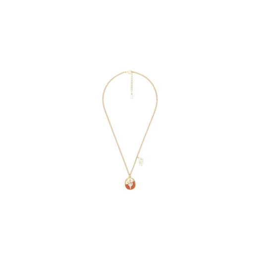Dior x CACTUS JACK Pearl Pendant Necklace Gold/Orange