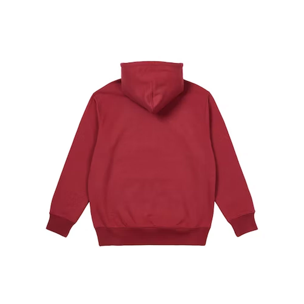 Palace 2024 burgundy hoodie