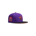 New Era Houston Astros T-Dot 20th Anniversary Patch Hat Club Exclusive 59Fifty Fitted Hat Purple/Black