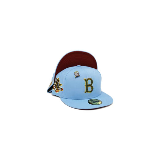 New Era Boston Red Sox Movie Collection 1961 All Star Game Patch Capsule Hats Exclusive 59Fifty Fitted Hat Blue/Red